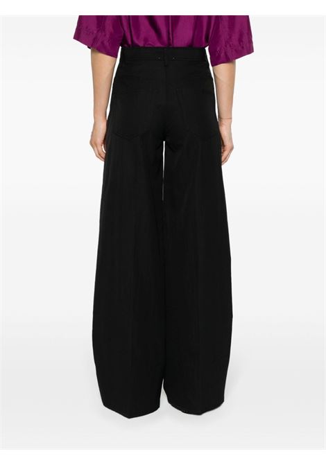 Black high-waist palazzo trousers - women FORTE FORTE | 123198005